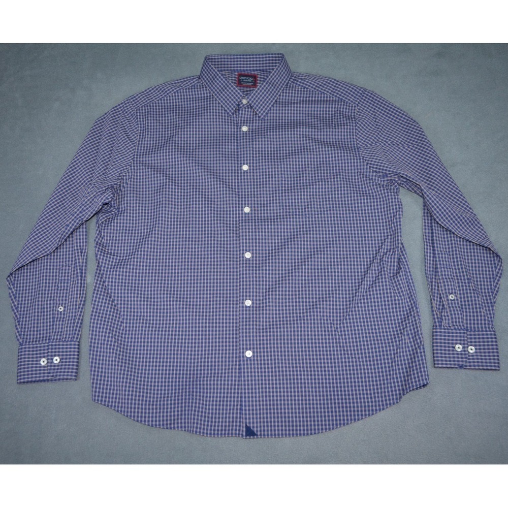 UNTUCKit Plaid Performance Button Up Shirt Nylon Stretch Men's 2XL
